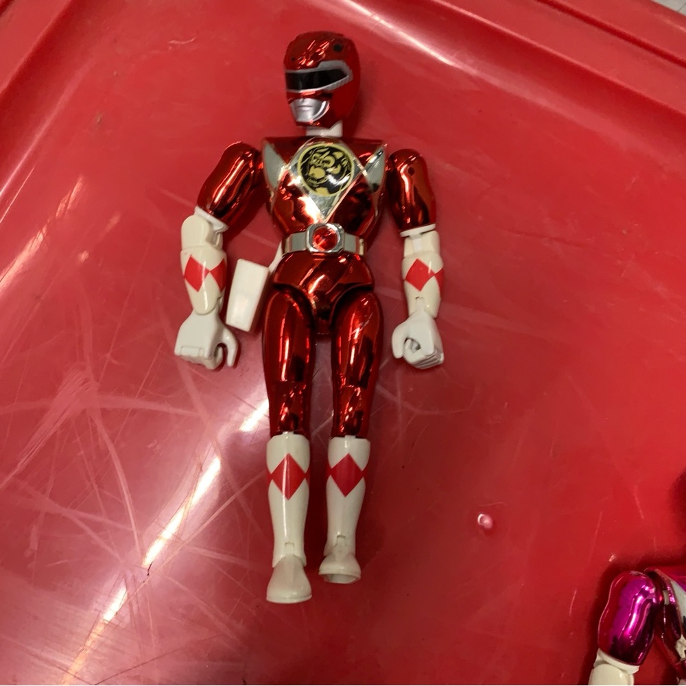 Red and White power ranger Figure